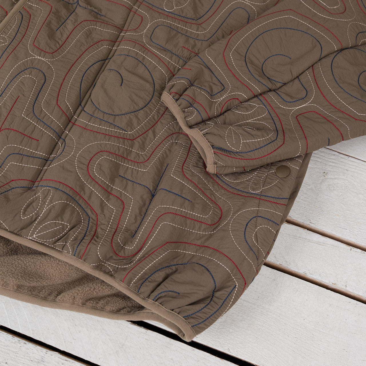 Ainu Quilted Hood Jacket Beige