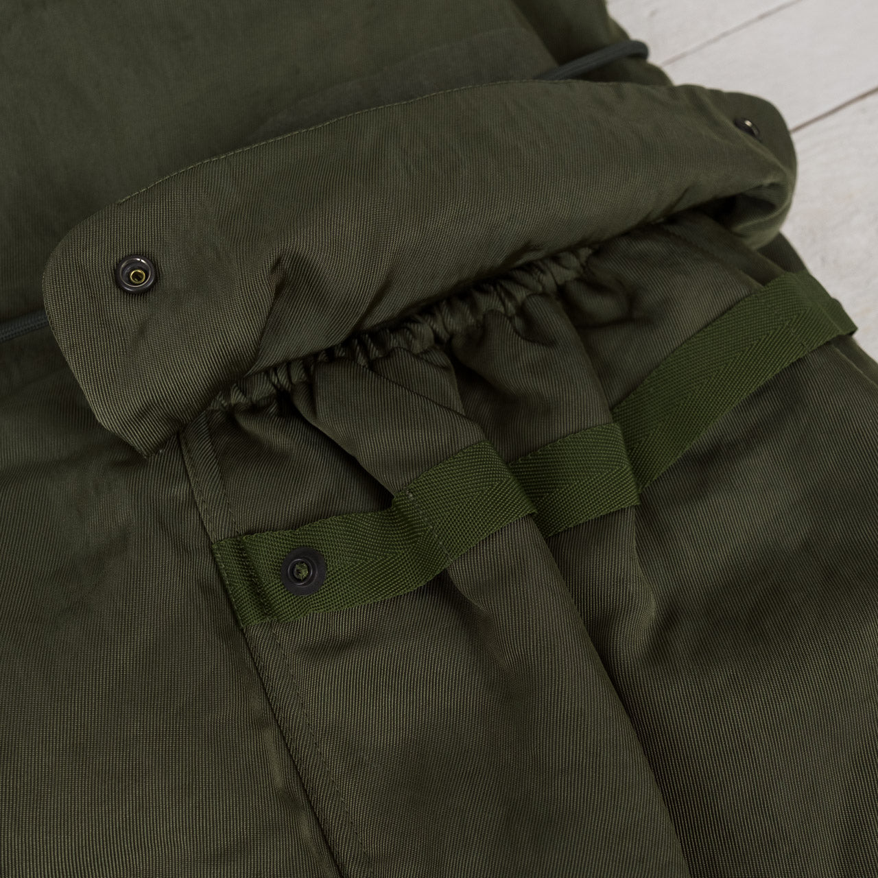 2Way Collar Down Vest Oliv