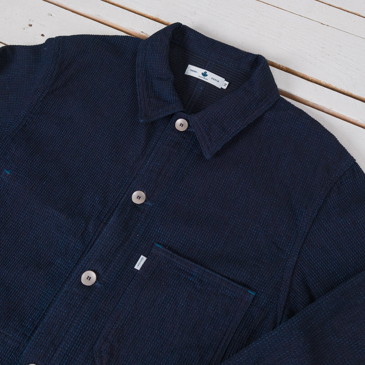 12 oz. Cube Sashiko Denim Chore Jacket