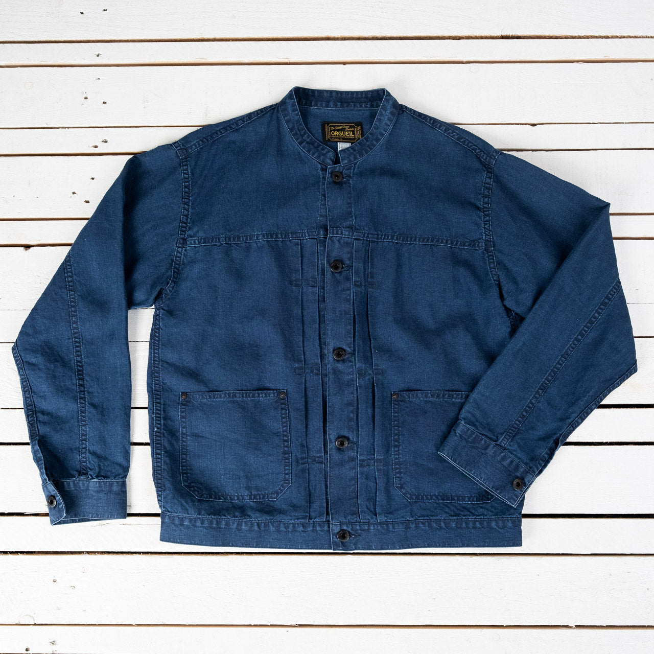 Indigo Linen Jacket
