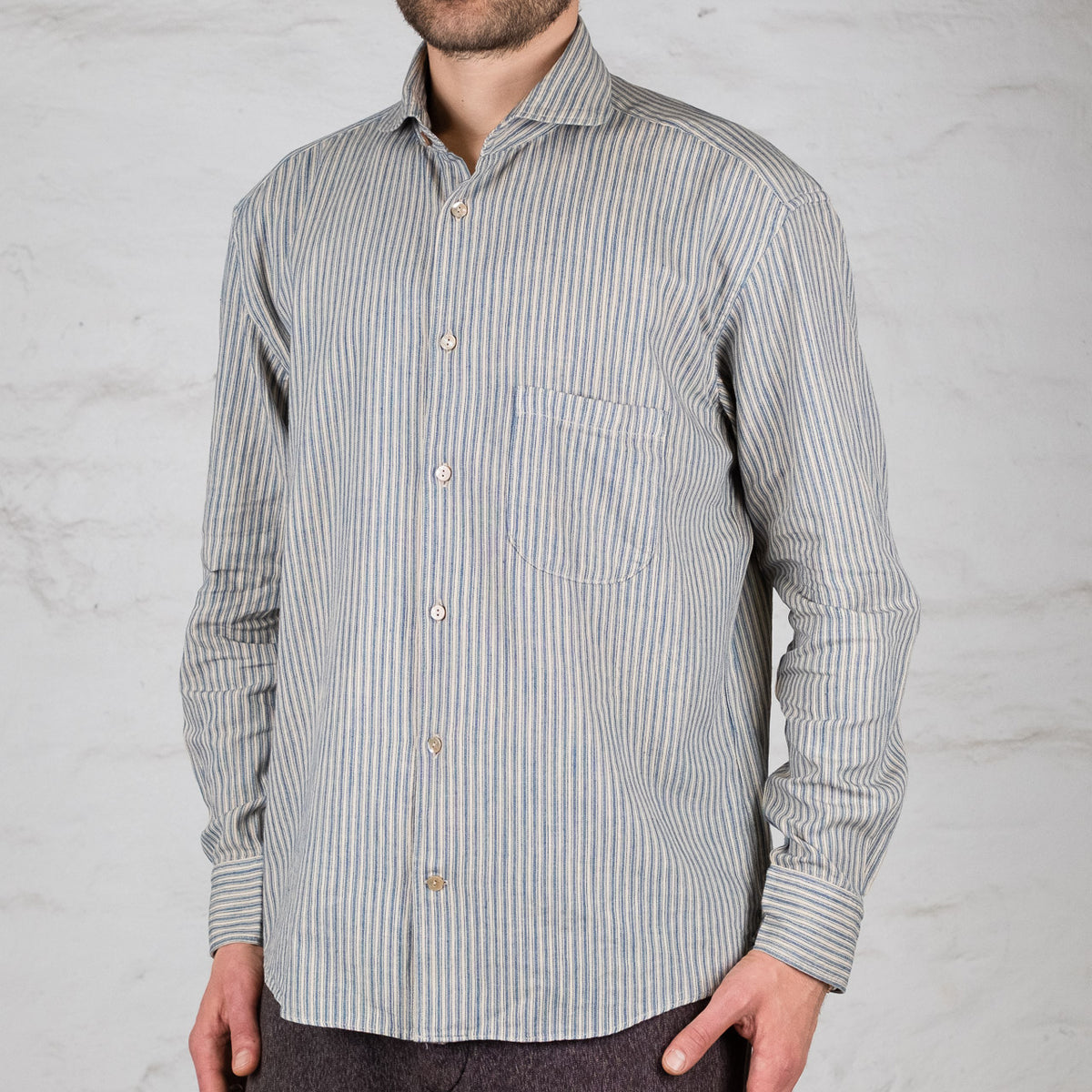 エンノイム Stripe Double Collar Over Shirts 【公式通販】