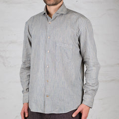 Windsor Collar Shirt Indigo Stripe