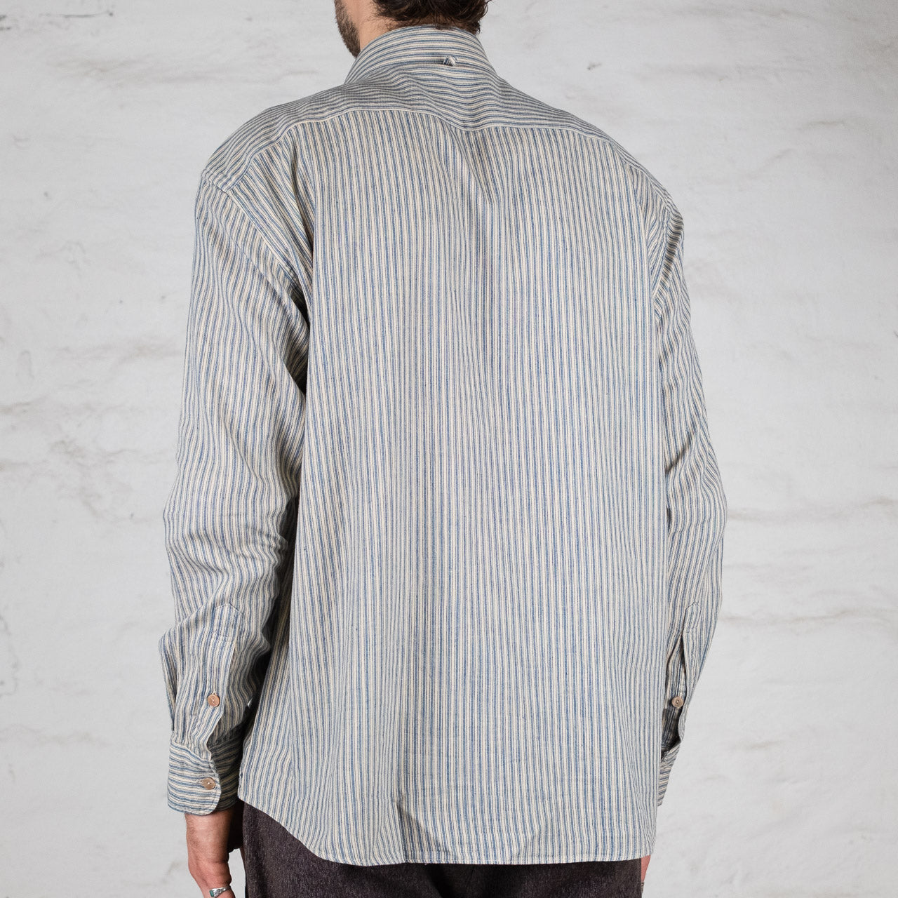 Windsor Collar Shirt Indigo Stripe
