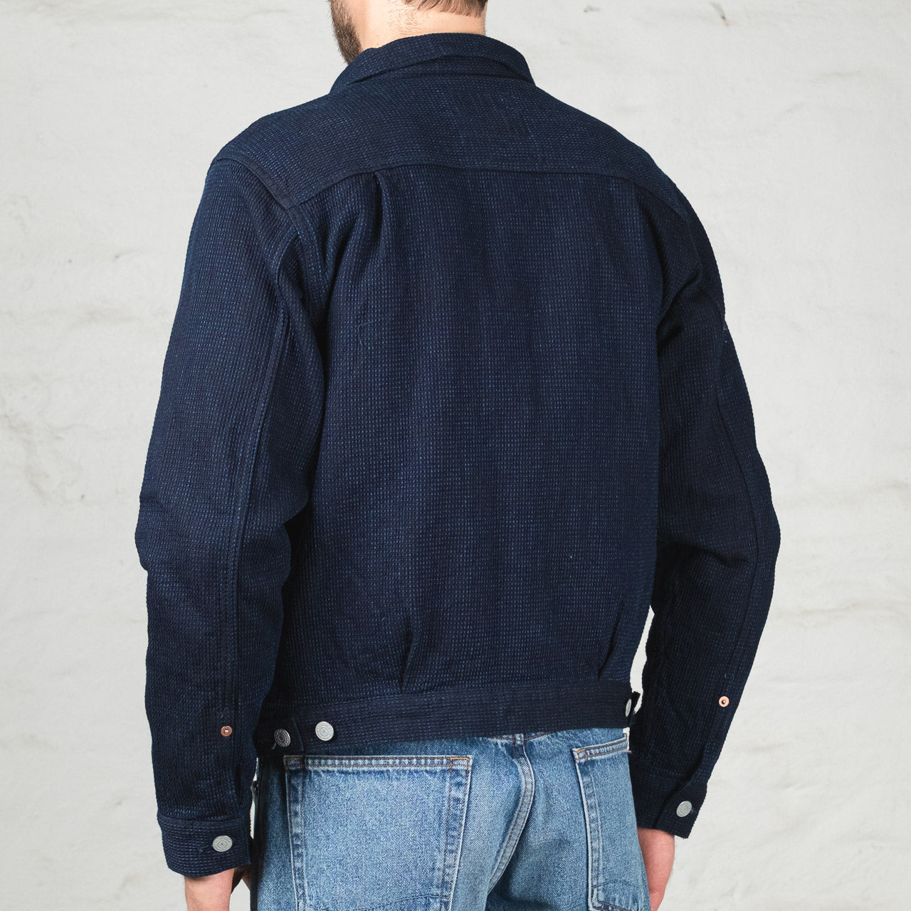 12 oz. Cube Sashiko Denim Jacket Type II