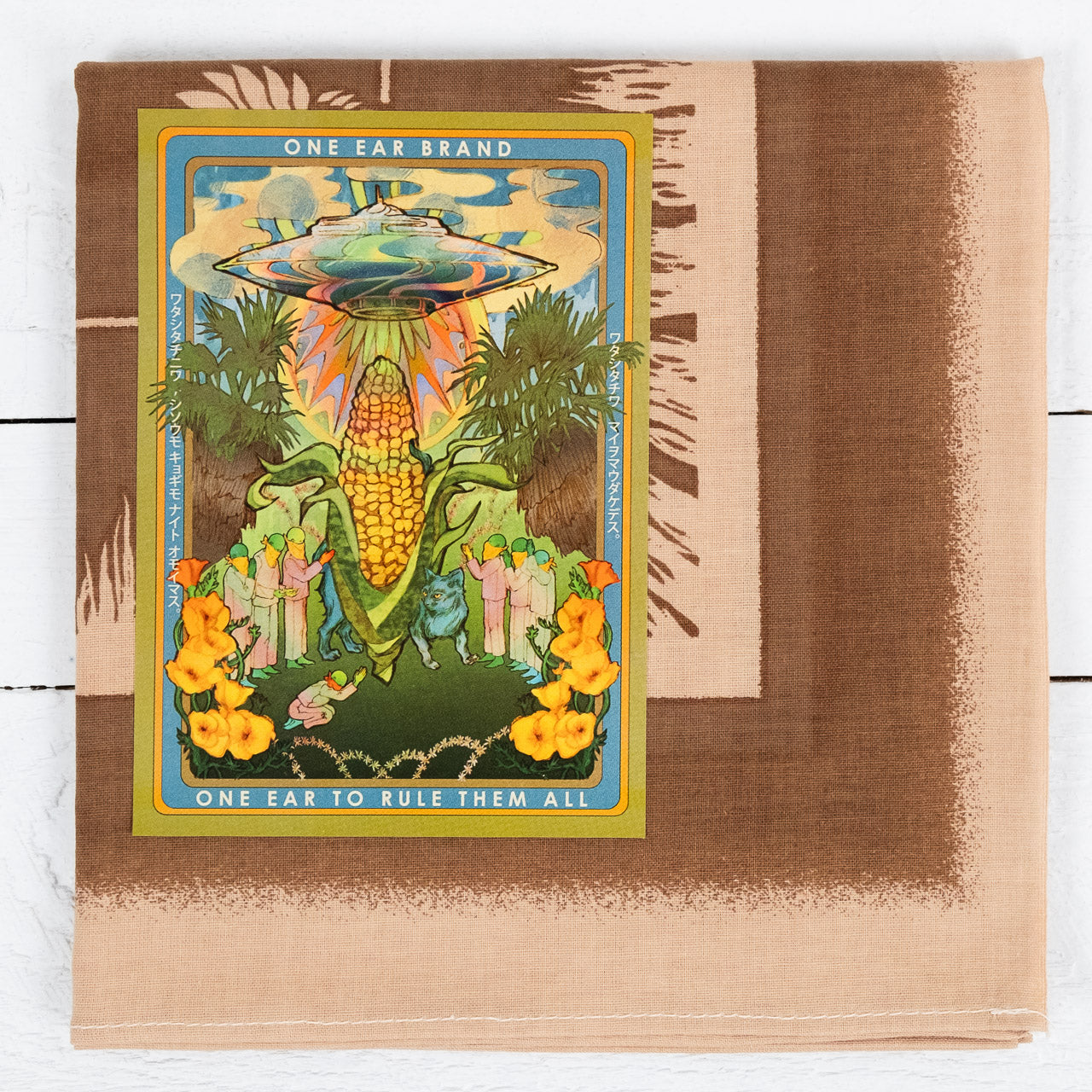Bandana "LOL Bean" 70x70 Braun