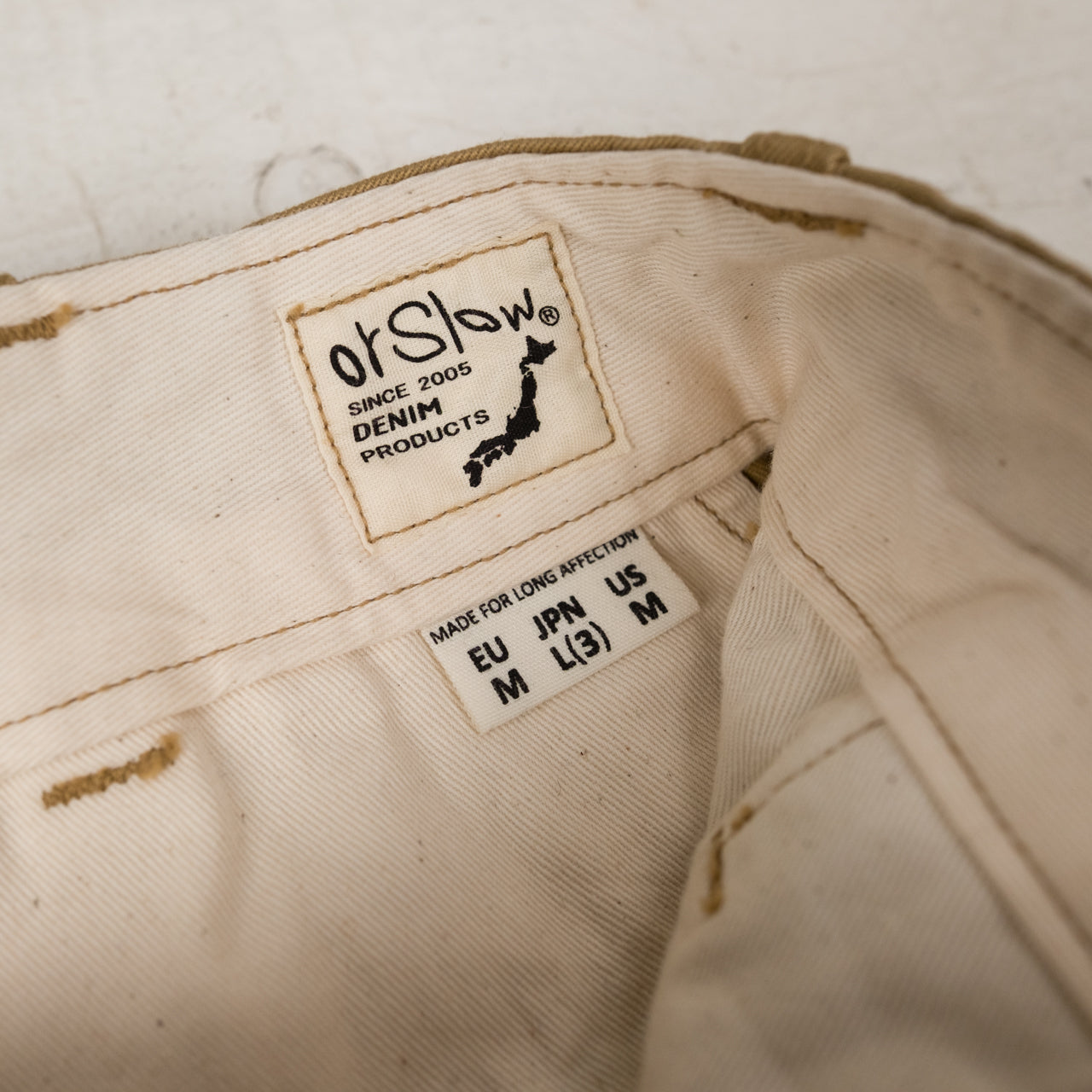 Vintage Fit Army Trousers Khaki