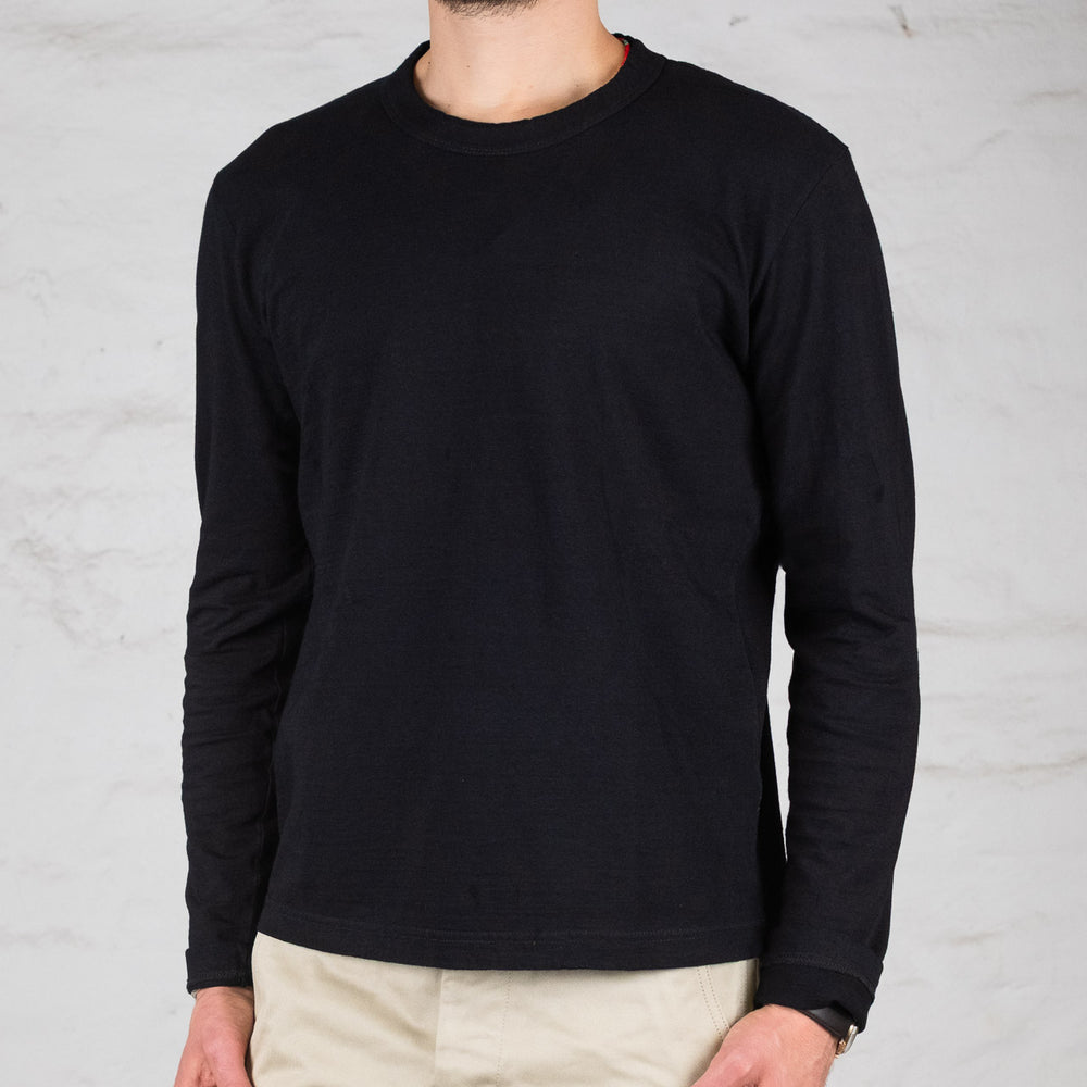 Knitted Crew Neck Longsleeve Black/Indigo