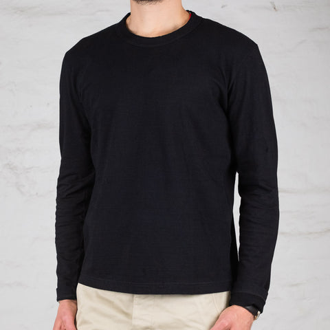Knitted Crew Neck Longsleeve Black/Indigo