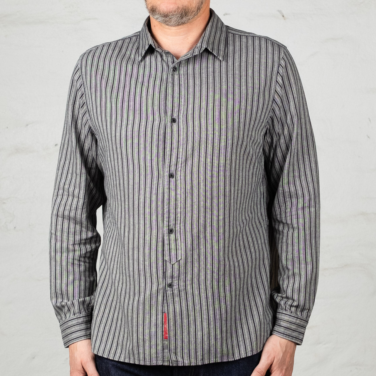 Classic Stripe Work Shirt Grau