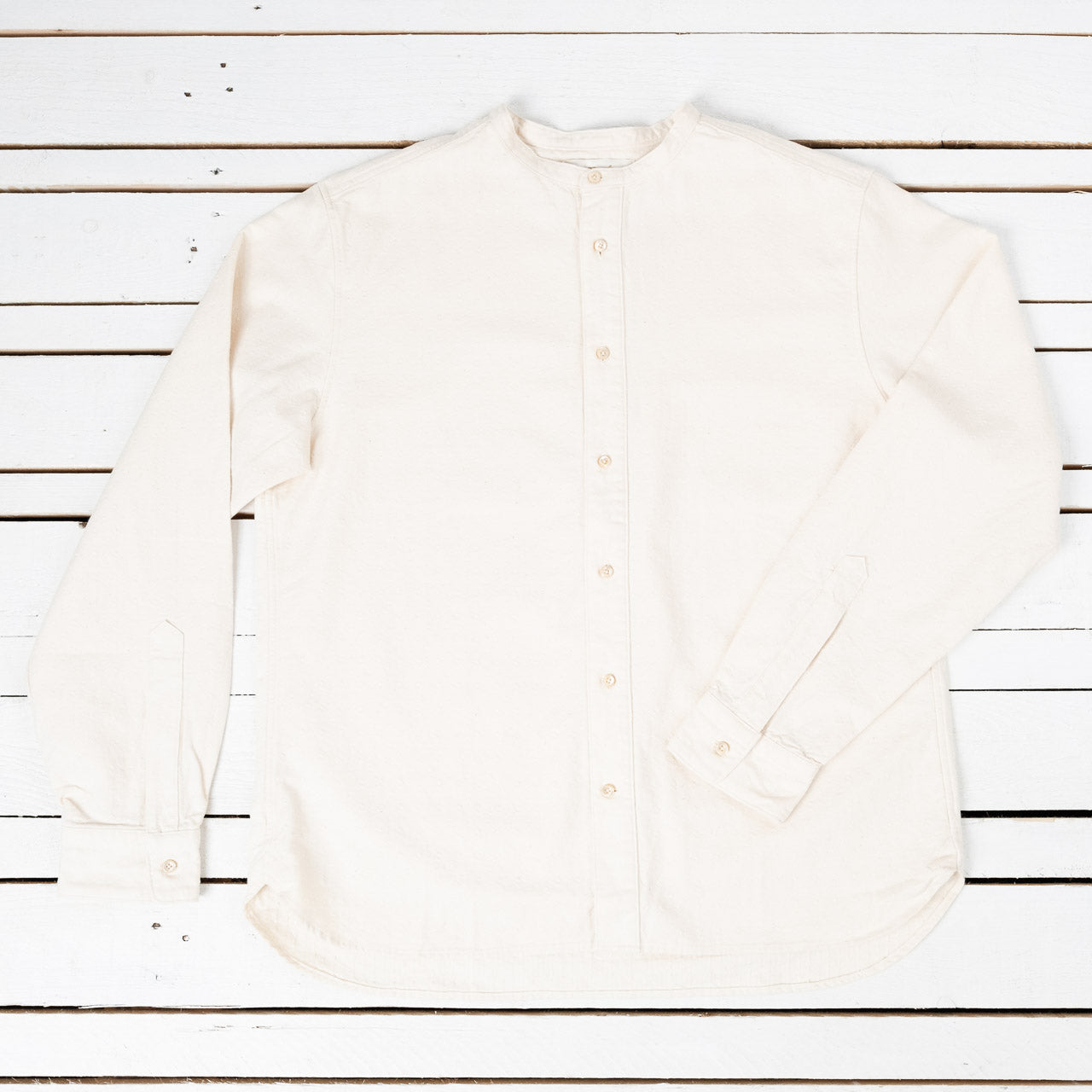 Stand-Up Collar Shirt Natural