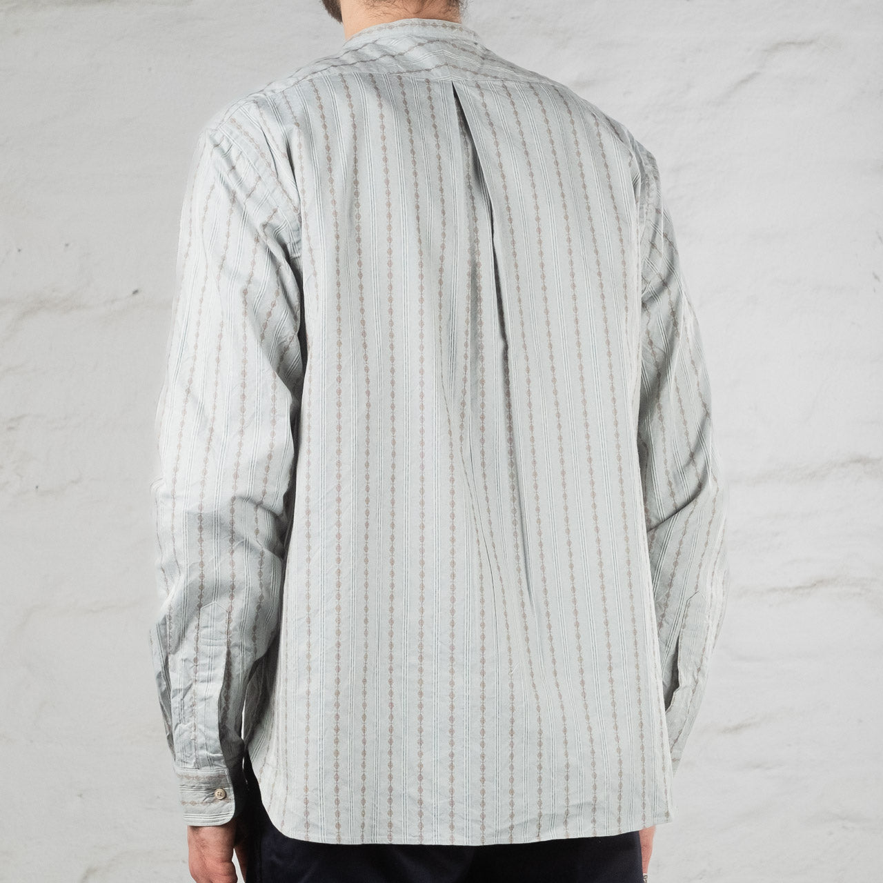 Stand-Up Collar Shirt Blau