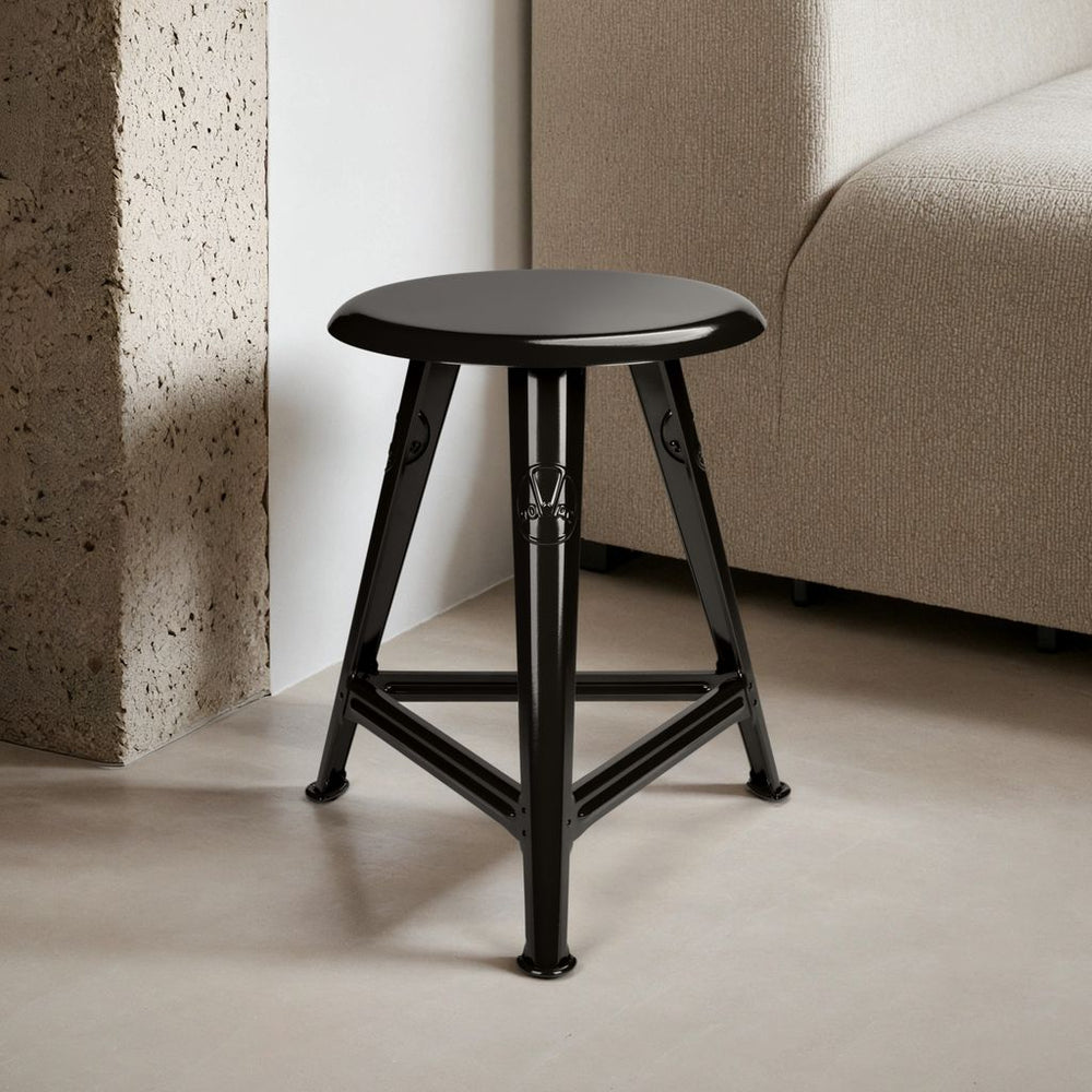 Tabouret Rowac Noir Brillant
