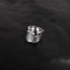 Winged Badge Ring Silver