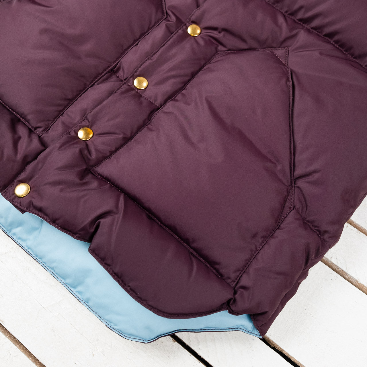 Plum down vest