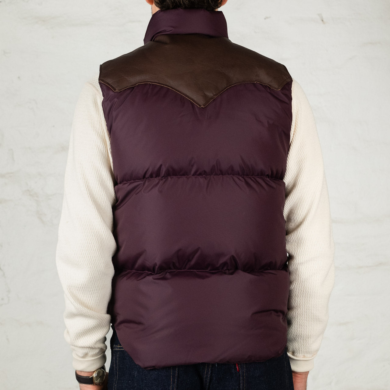 Plum down vest