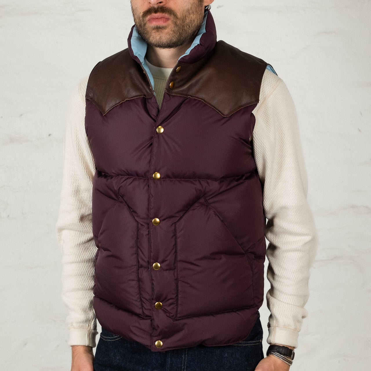 Plum down vest