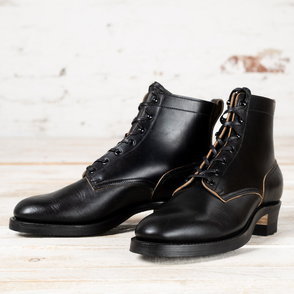 Boots Griffin Plain Toe Black Horsebutt