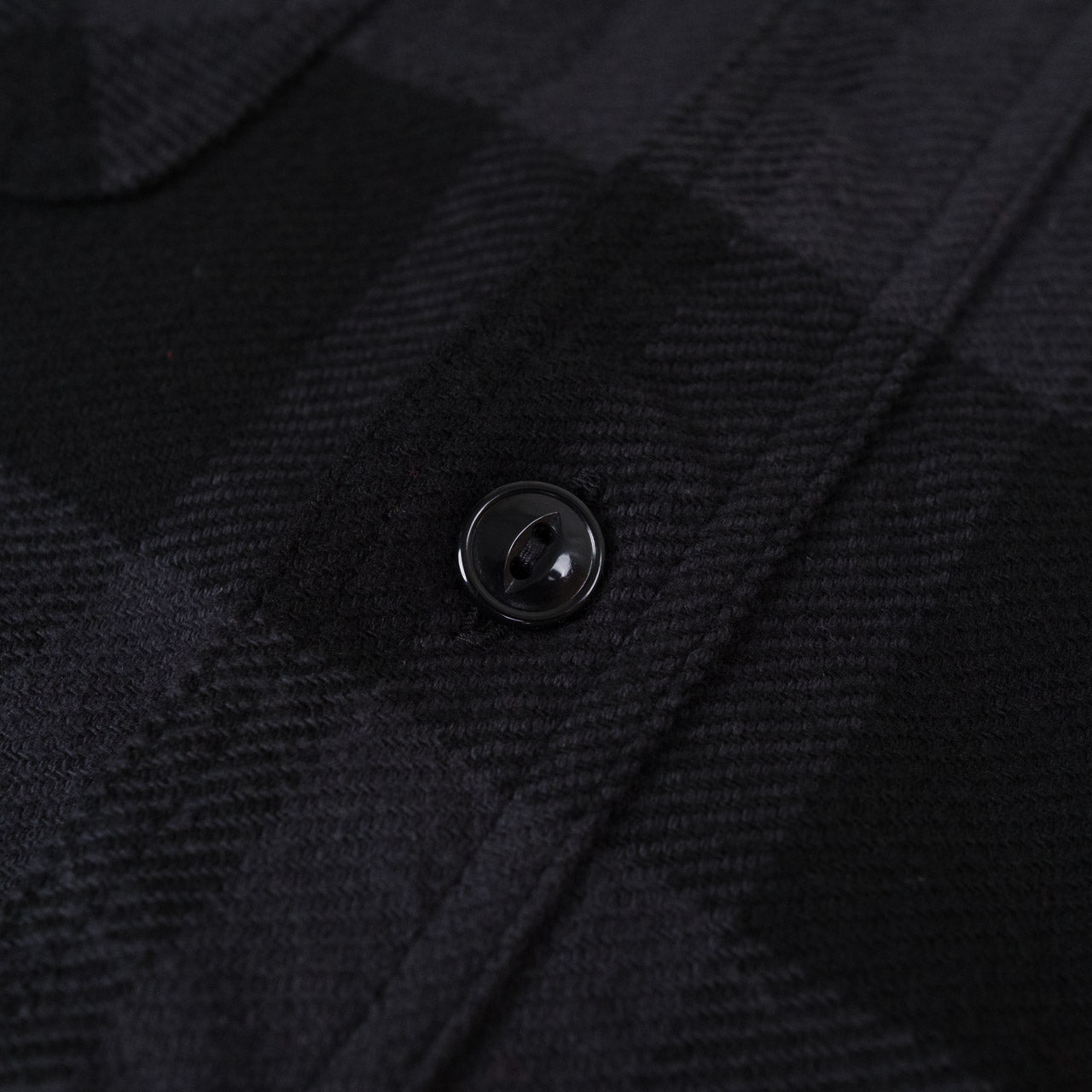 Twill Check Work Shirt Black