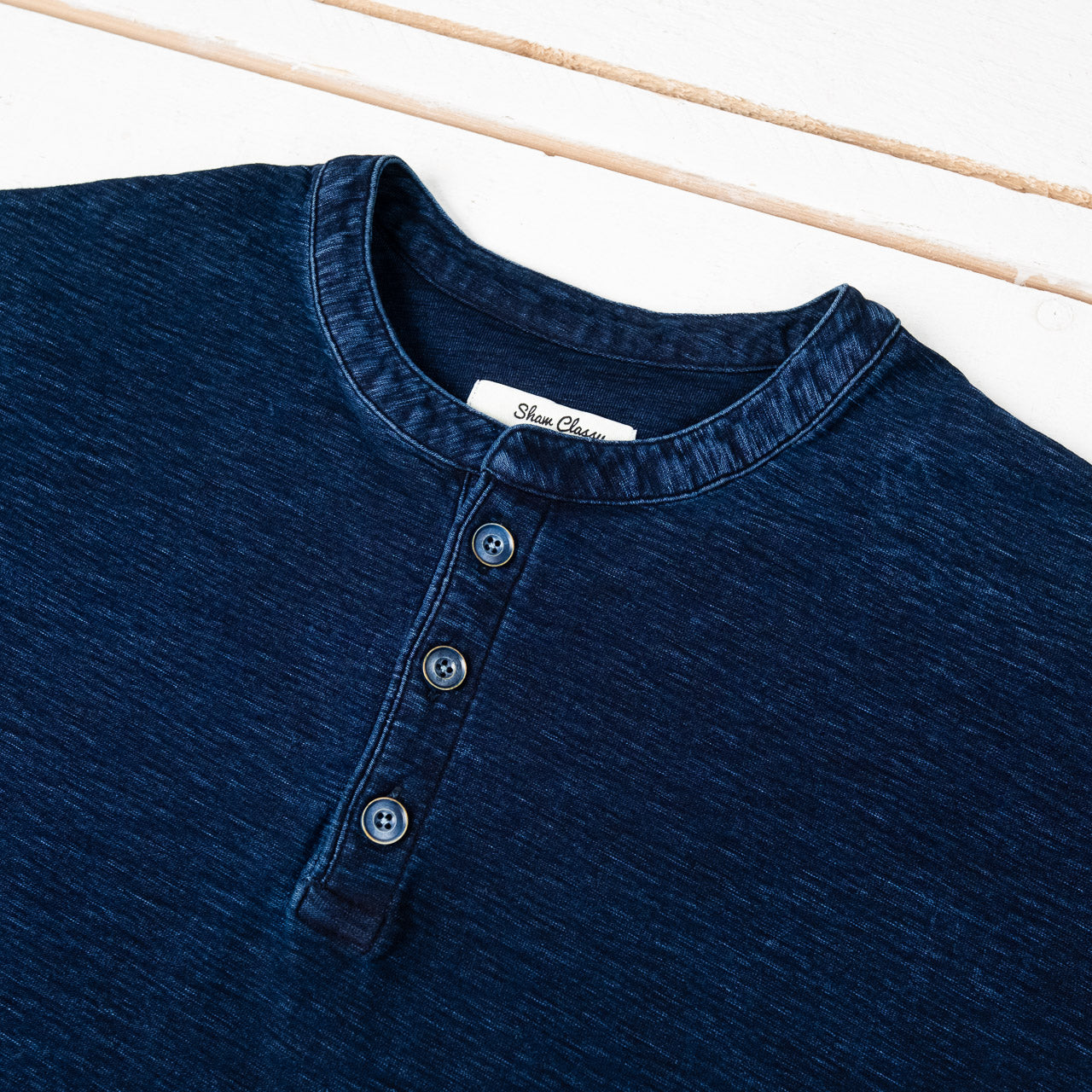 Knit Henry T-Shirt Indigo