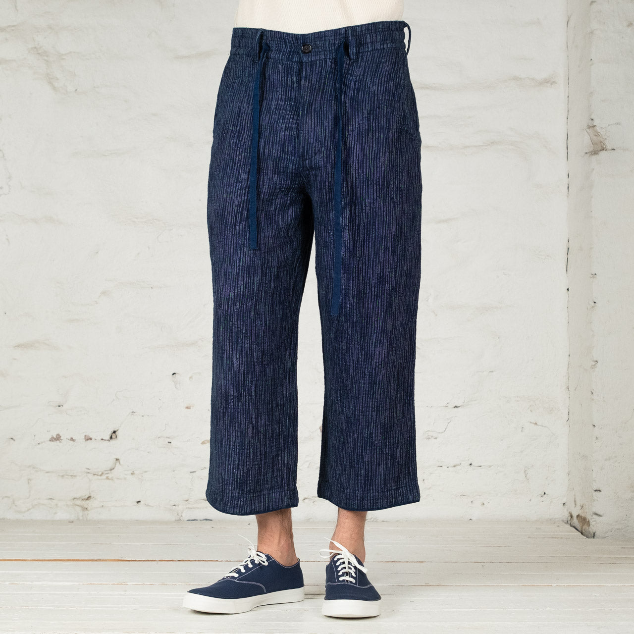 Lightweight Sashiko Japanese Pants Indigo