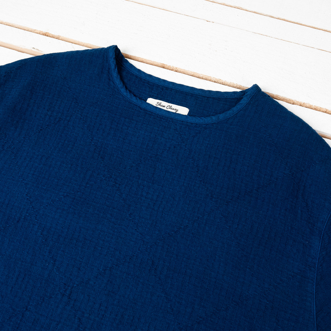 Lightweight Sashiko T-Shirt Indigo