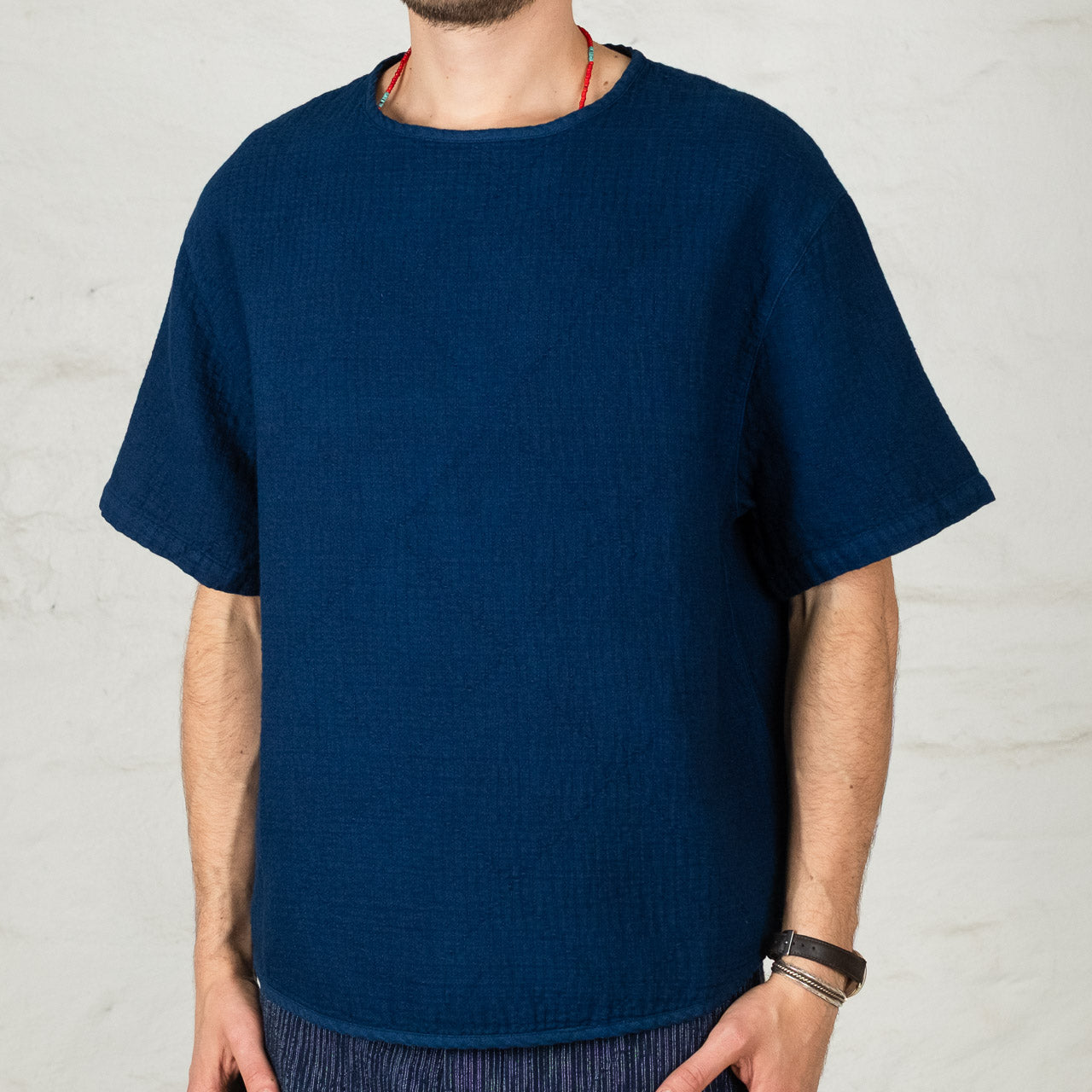 Lightweight Sashiko T-Shirt Indigo