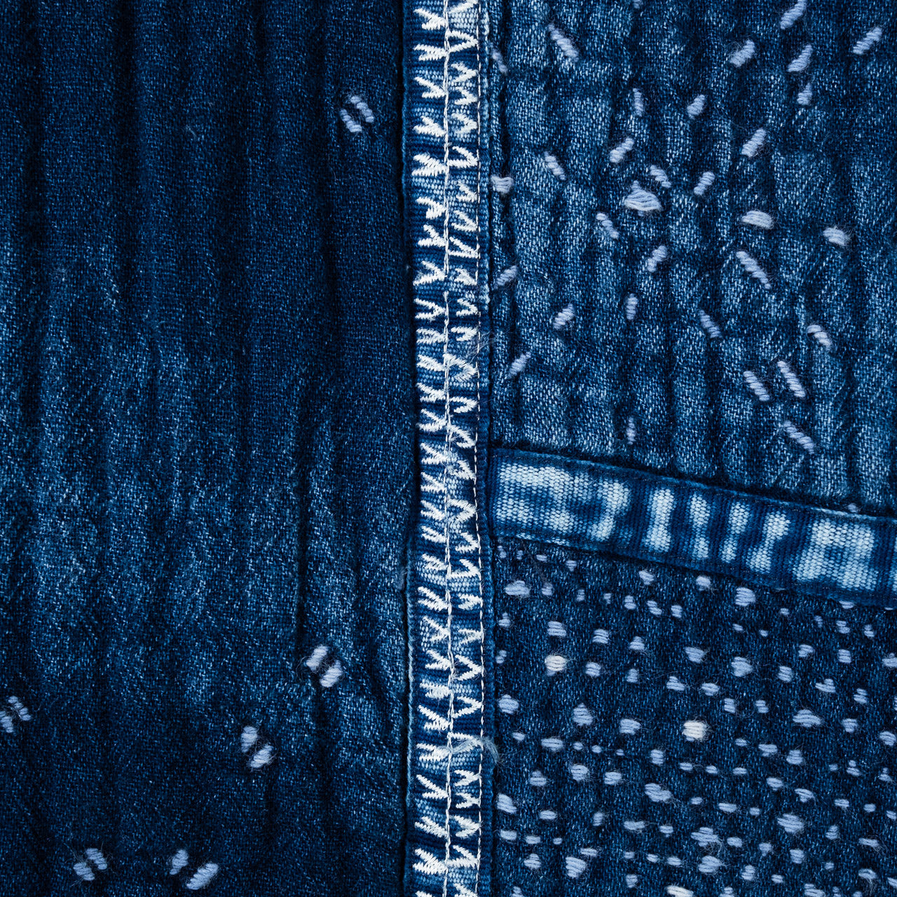 Starry Sashiko Patchwork Pants Indigo