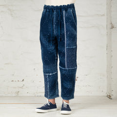 Starry Sashiko Patchwork Pants Indigo