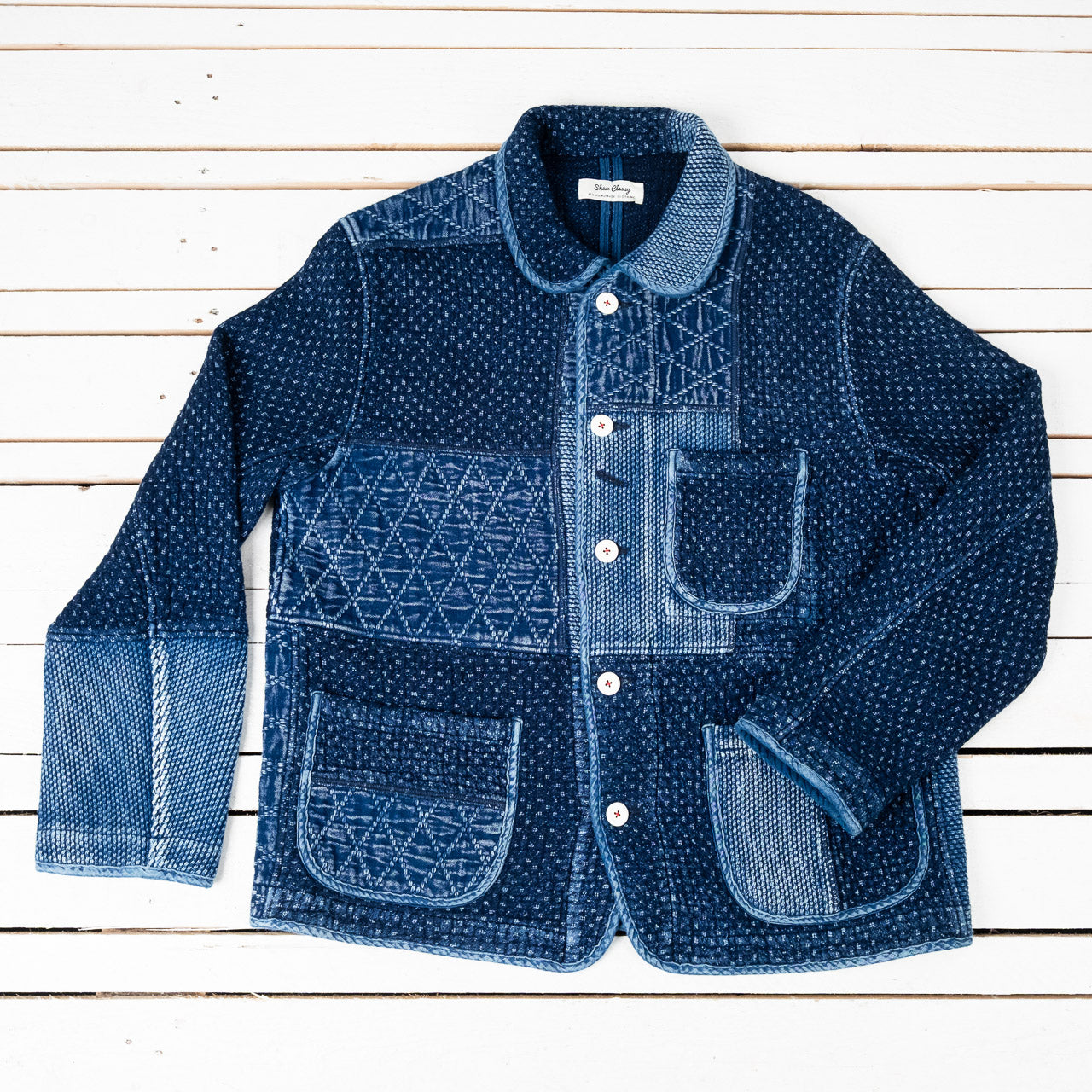 Super Kendo Sashiko Patchwork Jacket Indigo