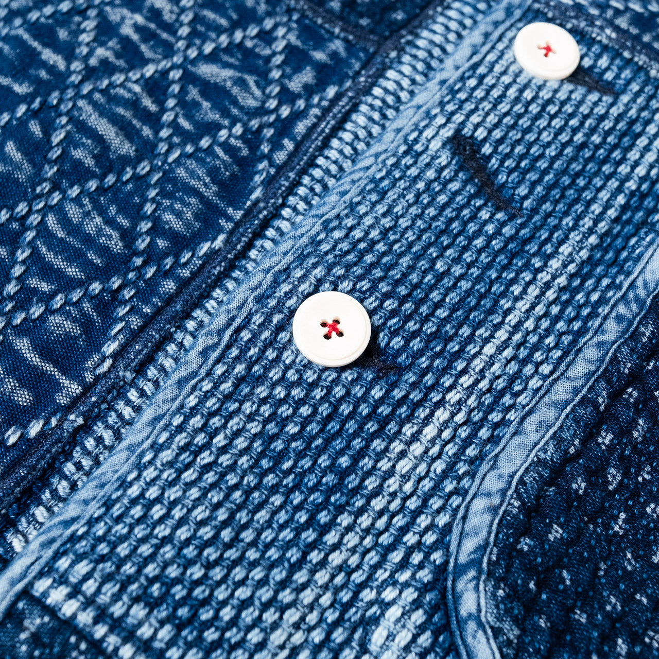 Super Kendo Sashiko Patchwork Jacket Indigo