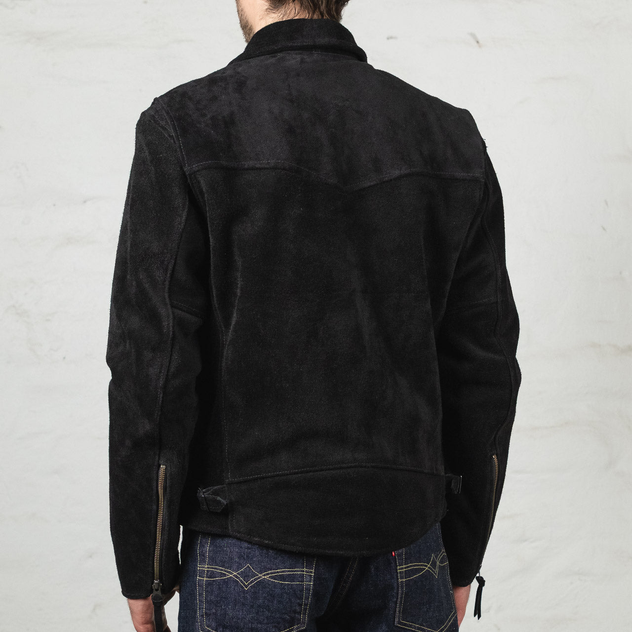 Leather jacket "Youth of America" ​​Rough Out Black
