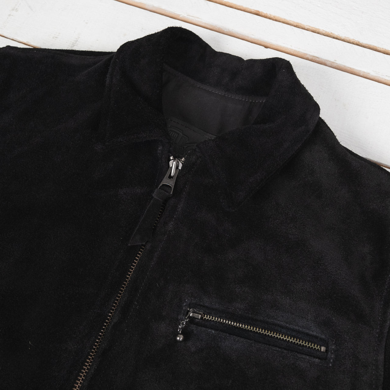 Leather jacket "Youth of America" ​​Rough Out Black