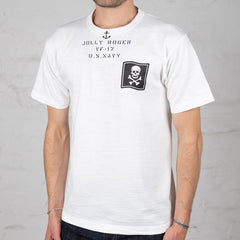 Slub Yarn T-Shirt VF-17 Jolly Roger White