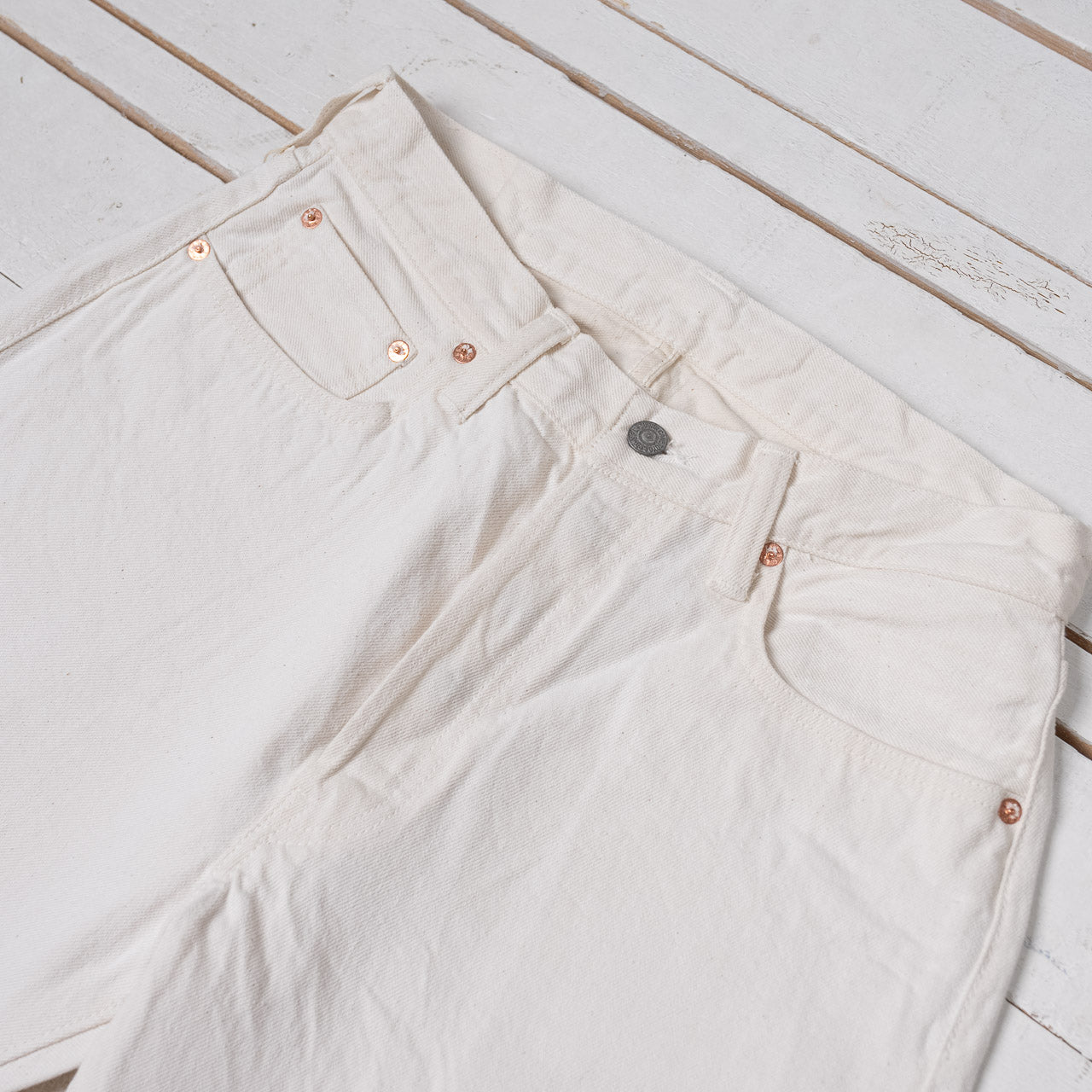 13 oz. White Denim 1947 Regular Straight