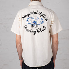 Chambray Shirt S/S Chain Embroidered Off White