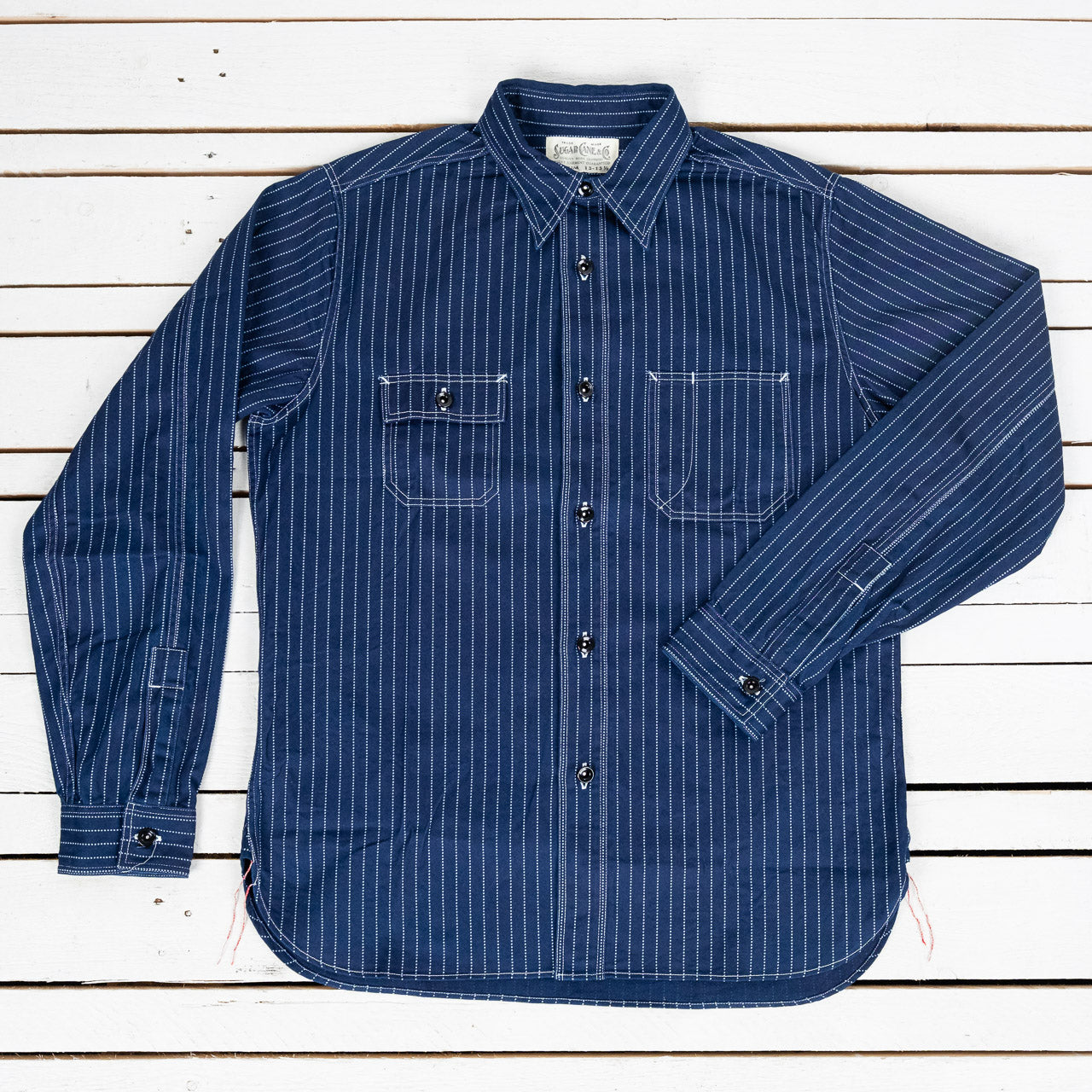 8,5 oz. Wabash Stripe Work Shirt Indigo