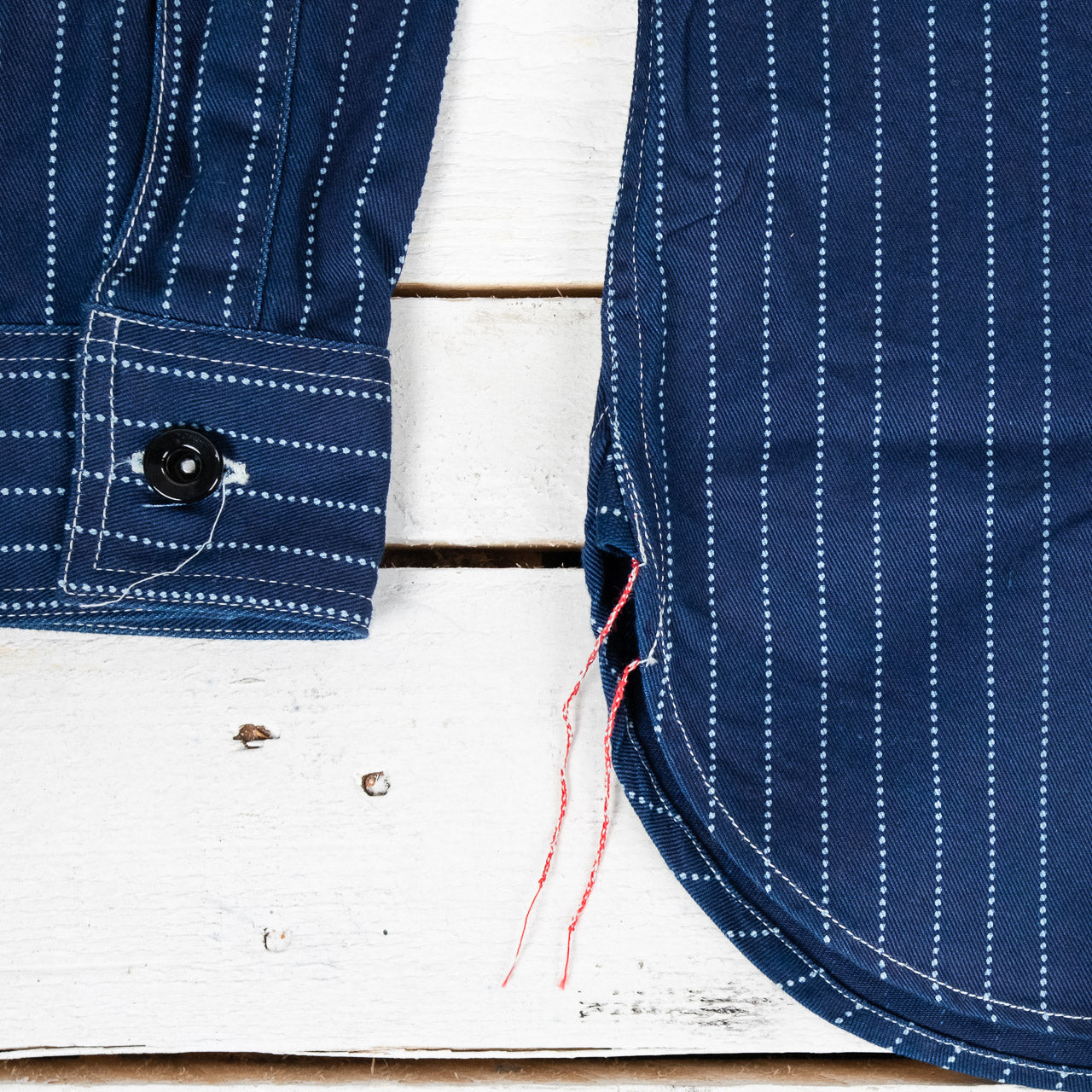 8,5 oz. Wabash Stripe Work Shirt Indigo