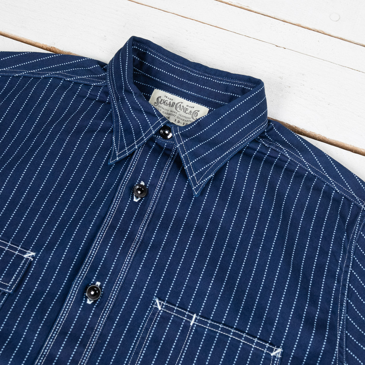 8,5 oz. Wabash Stripe Work Shirt Indigo