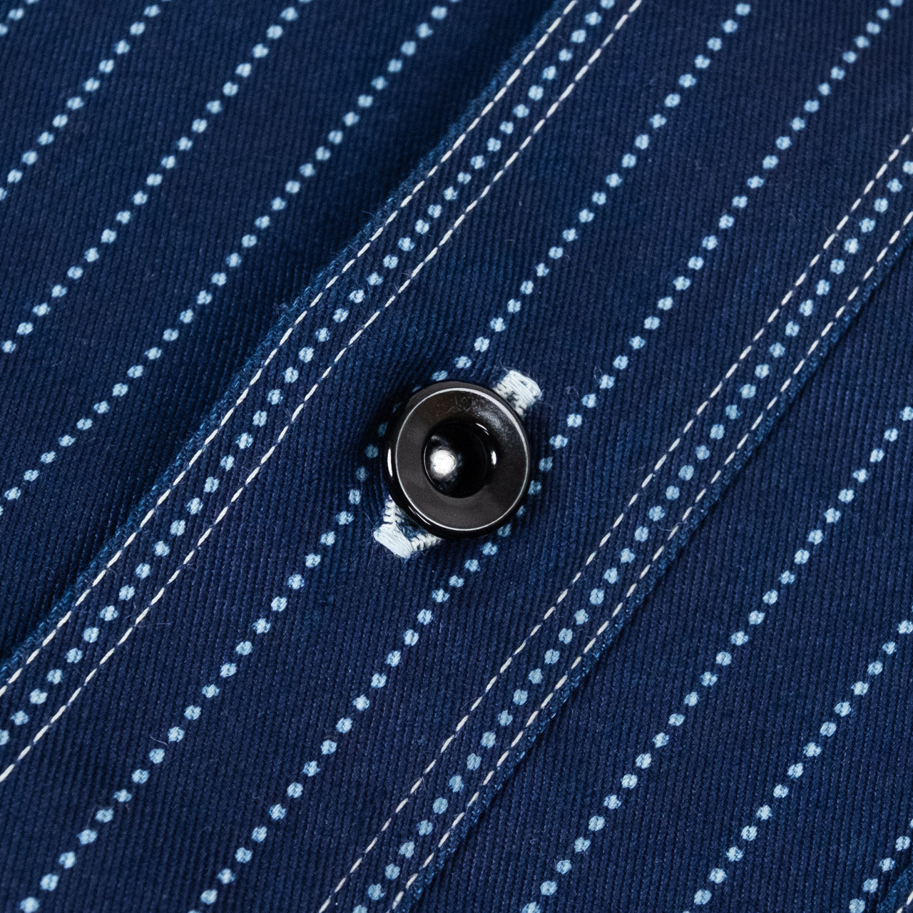 Sugar Cane SC25551 8.5oz. Wabash Stripe Work Shirt Indigo