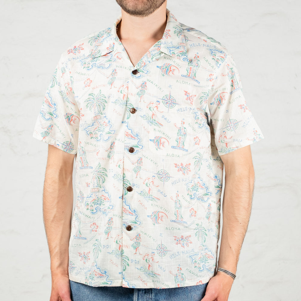 Cotton Linen Slubyarn Open Shirt "Hele-Mai-E" Off-White
