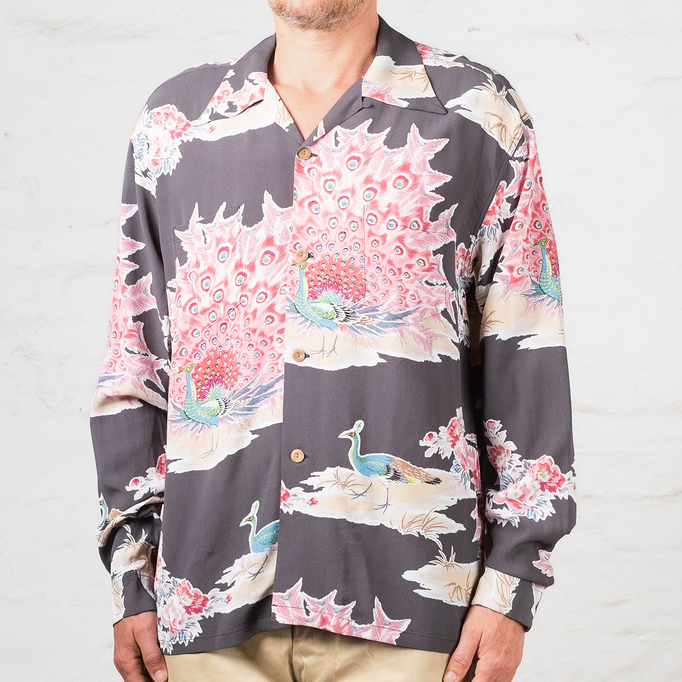 SS29204 "Pikake" Hawaii Shirt Schwarz
