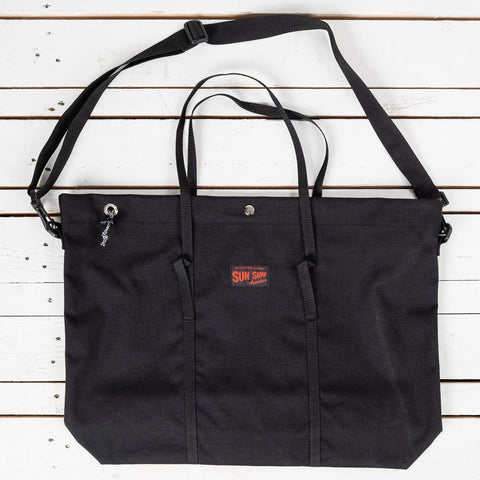 Nylon Beach Bag Large Schwarz