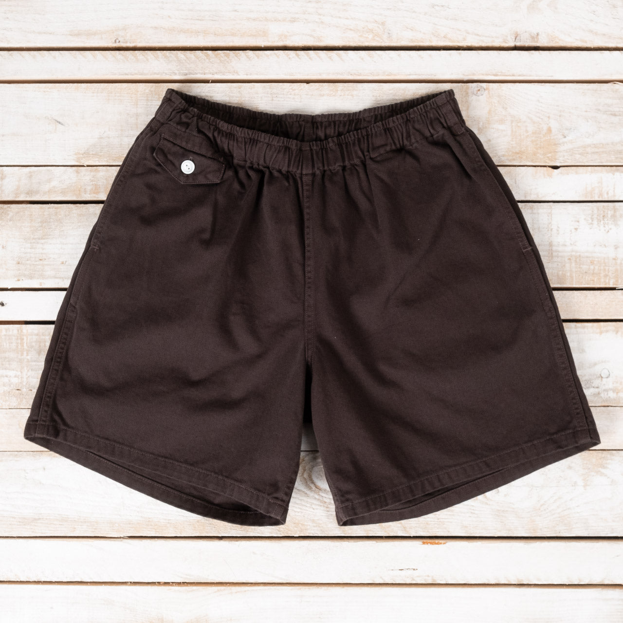 Cotton Drill Swim Shorts Schwarz