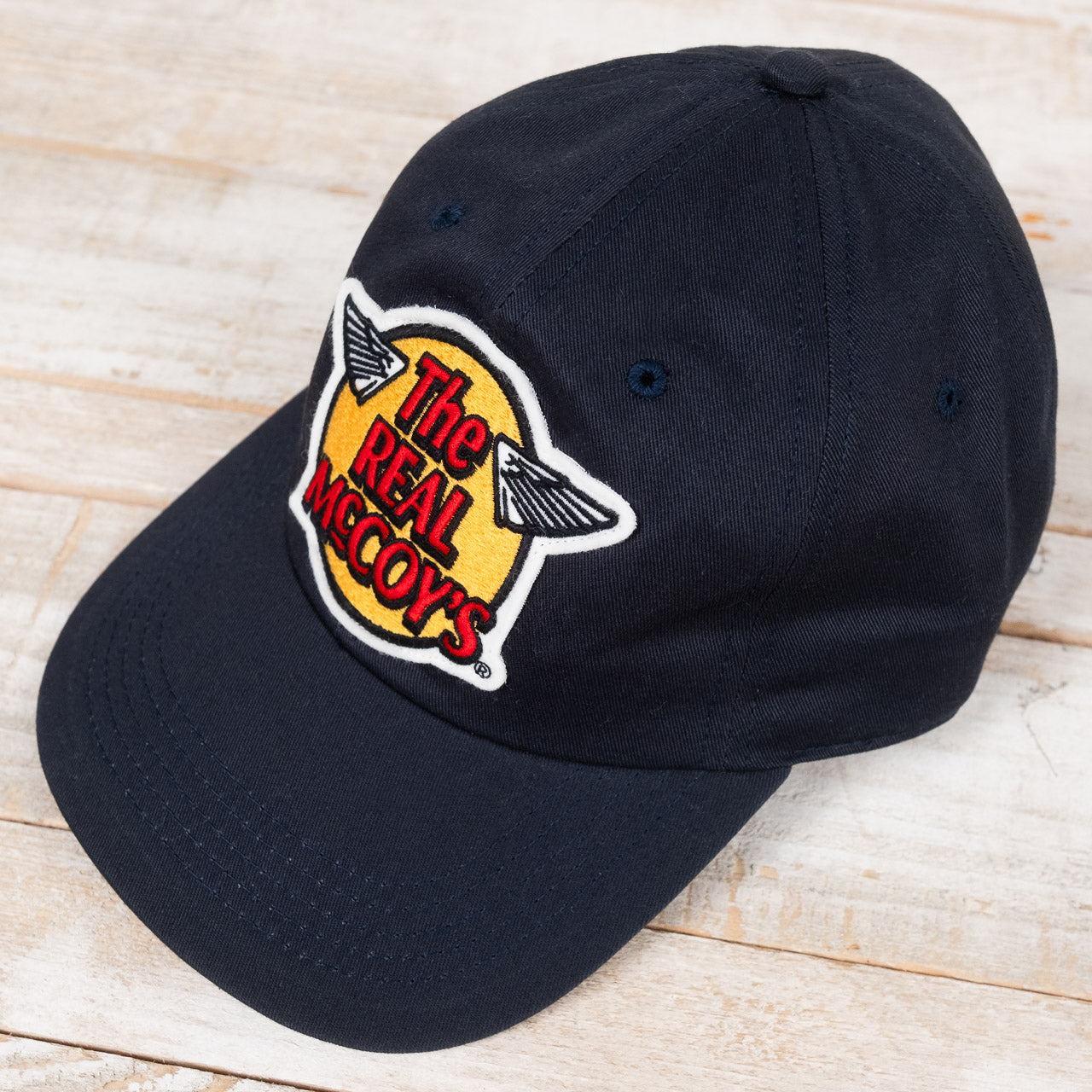 MA23001 THE REAL McCOY'S Logo Baseball Cap Navy