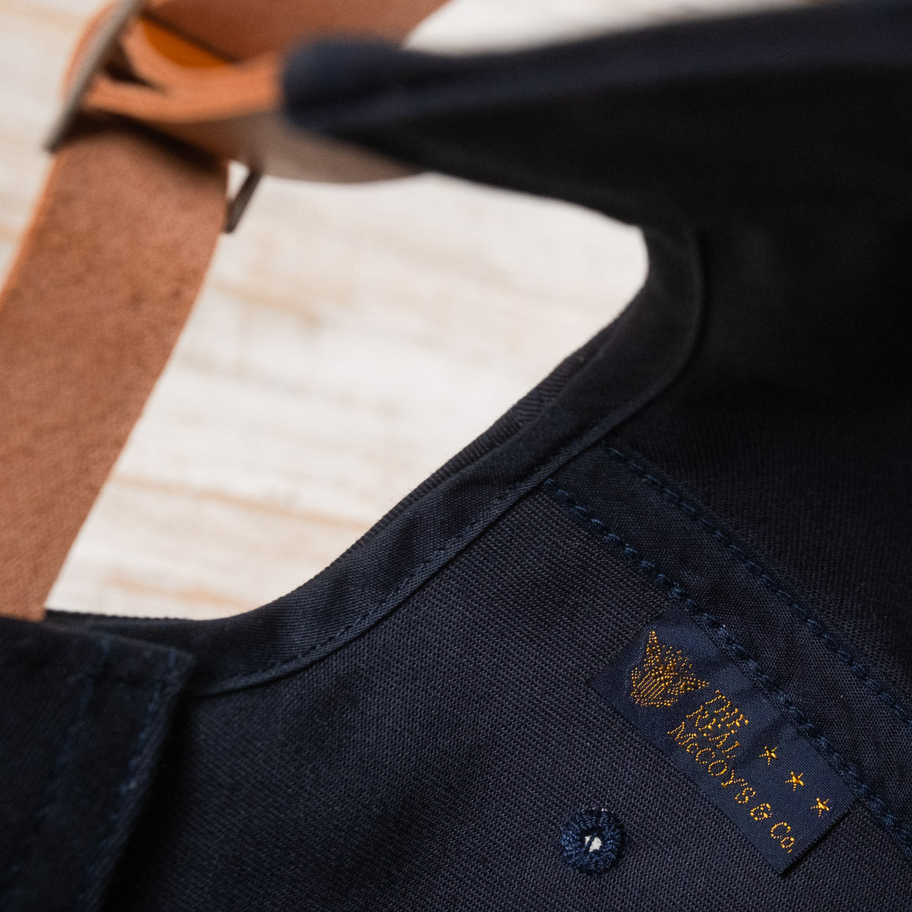 MA23001 THE REAL McCOY'S Logo Baseball Cap Navy