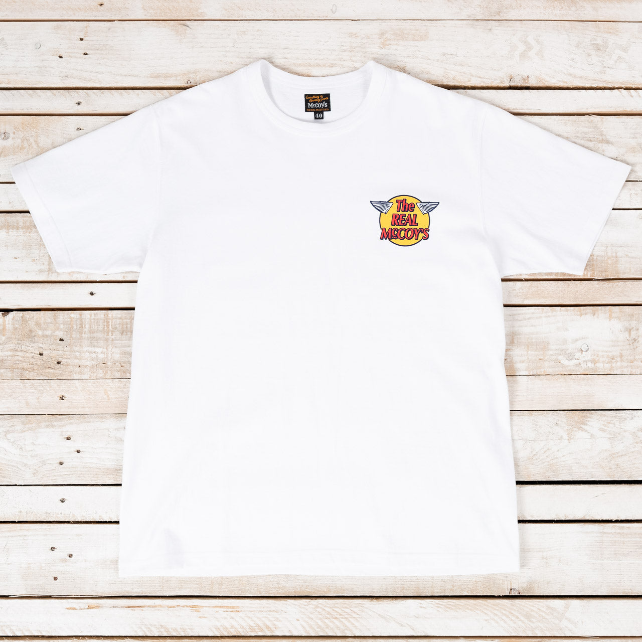 THE REAL McCOY'S Logo T-Shirt Weiß