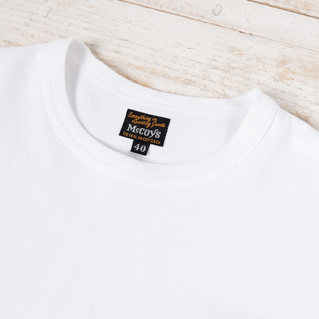 THE REAL McCOY'S Logo T-Shirt Weiß