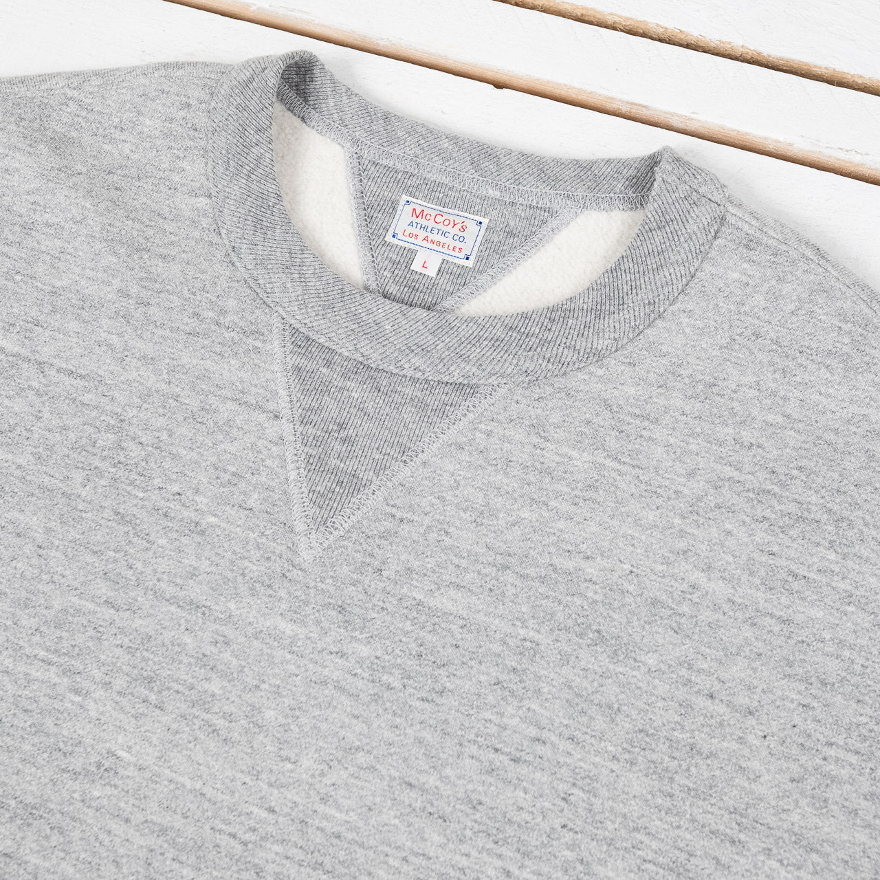 10 oz. Loopwheel Crewneck Sweatshirt Grau Meliert