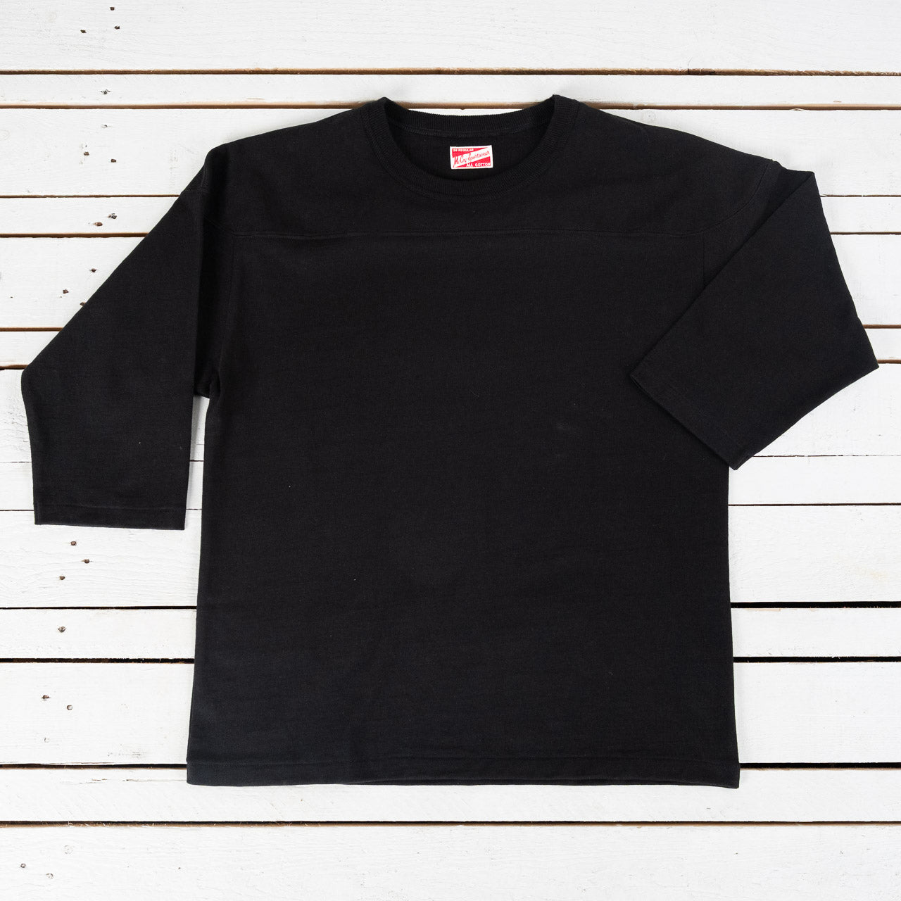 Heavy Cotton Football Tee Black