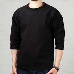 Heavy Cotton Football Tee Black